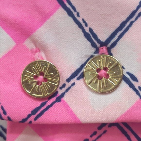 Lilly Pulitzer Fairway Performance Shorts Pink Tropics Glow & Flow Argyle - Picture 12 of 16